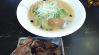 「【日曜日限定】鶏そば　爽＋晨輝チャーシューバーガー」@麺処 晨輝 shinkiの写真