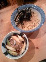 「和牛すきつけそば（白麺）７３０円」@武蔵野 虎貴庵の写真