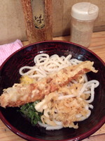 「ぶっかけうどん310円＋ちくわ天（サービス）」@ゆず屋製麺所の写真