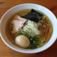 「煮干蕎麦（塩）730円、味玉100円」@喜乃壺の写真