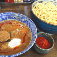 「辛つけ麺(大盛)¥800+¥50」@麺屋 なか丸の写真