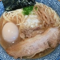 「あっさり煮干しそば煮玉子入り」@煮干中華ソバ 宮庵の写真