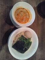 「担担つけ麺＋半熟煮玉子」@創作麺工房 鳴龍の写真