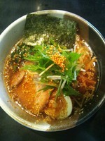 「鶏柳辛麺（醤油）」@麺坊 炗の写真