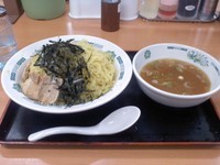 「和風つけ麺、大盛り」@日高屋 小田急マルシェ登戸店の写真