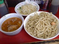 「大つけ麺、６００、ラー油少な目、野菜まし」@蓮爾 登戸店の写真
