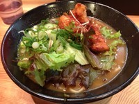 「タイ風グリーンラーメン　６８０円」@無双心 亀岡店の写真