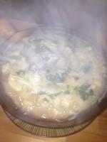 「特製平打ち土鍋そば　塩味　１２００円」@ウミガメ食堂の写真