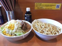 「なみのりつけめん 豚入り チーズ ニンニク」@ラーメン二郎 八王子野猿街道店2の写真