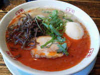 「辛らー麺＋味玉：クーポン券　＋替え玉」@きまぐれ八兵衛 安曇野本店の写真