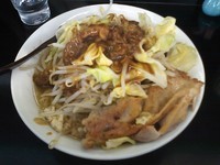 「鶏郎 大盛(800円)+牛すじかけカレー(100円)」@潮中華 KAZEの写真