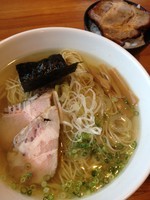 「煮干蕎麦・塩(細麺、低温)￥730＋ご飯￥100」@喜乃壺の写真