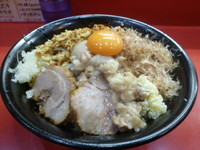 「まぜそば（カラメ以外全マシ）+タマネギＷ」@麺屋 桐龍の写真