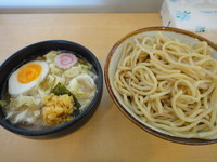 「ぶたぶたもりそば・ニンニク有り」@中華そば・特製もりそば 満帆 伊勢崎店の写真