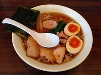 「手打中華そば味玉入り 750円」@白河手打中華 賀乃屋の写真