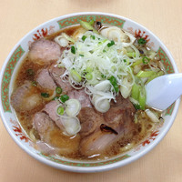 「ネギチャーシューラーメン➕特盛➕麺固め」@手打ラーメン 長八の写真