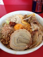 「まぜそば中豚増し (ニンニク抜き、他全増し)」@ジャンクガレッジ 熊谷店の写真