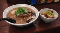 「チョコ担々麺並盛＋チャーシューごはん(780円＋150円)」@麺屋 クラー軒の写真