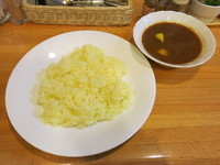 「ビーフ・辛口（サラダ付き）：800円」@タージマハール 新橋店の写真