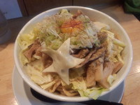 「炙りバラ肉の三段バラ（大盛）」@麺屋 白神の写真