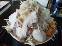 「希ラーメン(ヤサイマシマシ、アブラ)+味付け卵」@ラーメン 希の写真