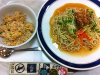 「夏とく冷やし麺（味噌ダレ）＋セットミニチャーハン」@長崎ちゃんぽん リンガーハット イズミヤ千里丘店の写真