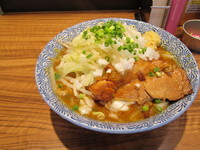 「カレーらーめんミニ700円、プチライス(サービス)」@ラーメン燈郎の写真