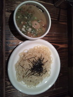 「つけ麺(あつもり)+半熟煮玉子」@横浜家系ラーメン 石川家 大宮店の写真