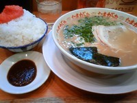 「ラーメン+明太ご飯+辛味噌」@九州大分らぁめん たまがった 西口店の写真