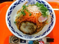「九州油ソバ（温）大盛」@らーめん亀王食堂 イオン大日店の写真