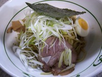 「油麺ダブル＋白髪ネギ  ８５０円」@らーめん めん家の写真