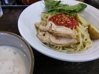 「【6月の限定】冷製つけめんジェノベーゼ風（並）750円」@伝家 志木店の写真