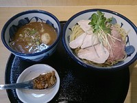 「鶏と魚介の特製つけめん大盛」@つけ麺 たけもとの写真