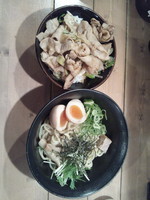 「ミニ油そば＋味付玉子＋ミニすためしセット(醤油」@情熱のすためし どんどん 大宮東口店の写真