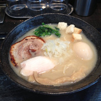 「鶏そば塩大盛650円、味玉100円」@麺匠 我家の写真