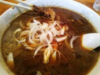 「カレーラーメン ８８０円＋半ライス １００円」@梅喜の写真