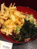 「かき揚げそば450円」@越後そば 東京店の写真