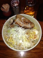 「塩汁無しまぜそば」@らーめん 破顔の写真