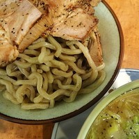 「づけそば（クーポン500円）+小ブタ　650円」@雷神 角ふじの写真