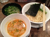 「担担つけ麺 850 + 九条ネギご飯 300」@創作麺工房 鳴龍の写真