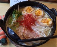 「鶏そば＋煮たまご＋麺大盛り（￥750＋￥100＋サービス）」@麺処そばじんの写真