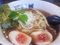 「醤楓麺（680円）＋煮卵（クーポン）」@らーめん楓の写真