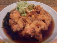 「ゲソ天ｼﾞｬﾝﾎﾞ(390円)」@六文そば 日暮里第1号店の写真