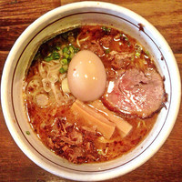 「中華そば（地鶏の味玉付き）」@つけ麺 APPLE BASICの写真