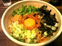 「台湾まぜそば＋追い飯(無料)」@神田ラーメン わいず 神田本店の写真