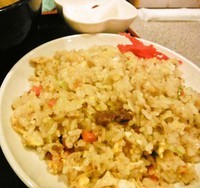 「海老だしつけ麺＋半炒飯セット(750円＋200円)」@大連厨房 大連の龍の写真