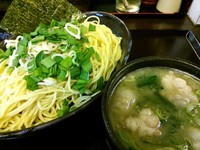 「【メルマガ限定】もつニラ塩つけ麺ver780円（中盛同額）」@煮干 丸めの写真