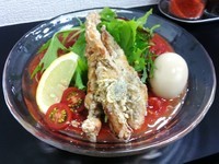 「冷しトマト麺（7/9まで一日10食限定）」@自家製麺SHINの写真