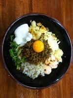 「カレーまぜそば」@めん家 一麺惚の写真