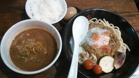 「【限定】キーマカレーつけ麺＋ライス＋味玉」@あさか 麺工房、 朝霞本店の写真